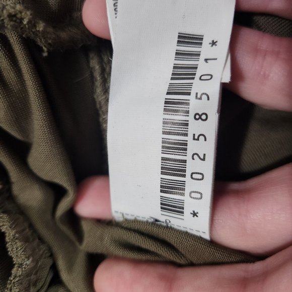 Forever 21 Women's Small Army Green Crop Wide Leg Strappy Summer Jumpsuit - Picture 6 of 7